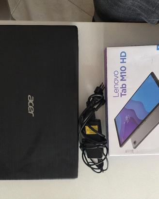 computer Acer e tablet lenovo