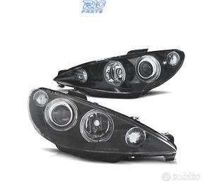 FARI PEUGEOT 206 98-09 ANGEL EYES FONDO NERO