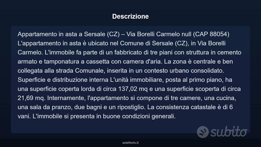 Appartamento – Sersale, Catanzaro - Altro