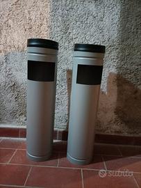 coppia (2) posacenere per ufficio in metallo 