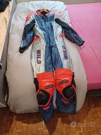 Tuta moto intera in pelle