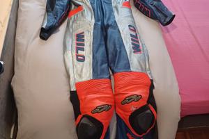 Tuta moto intera in pelle