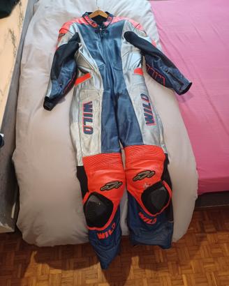 Tuta moto intera in pelle