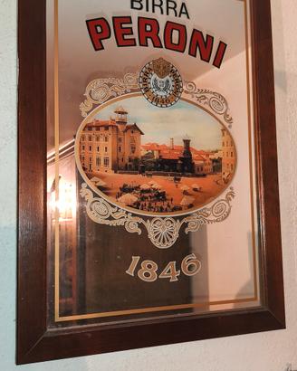 Specchio pubblicitario vintage Birra Peroni 1846 a