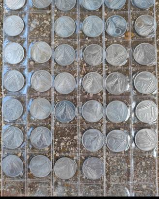 Lotto completo 10 Lire "Spighe" 1951-1998.