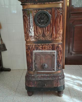 Stufa a legna Castellamonte vintage