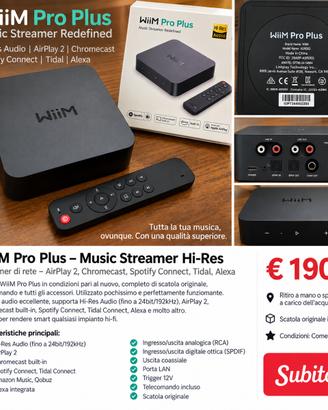 WiiM Pro Plus – Music Streamer Hi-Res
