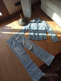 Set Coordinato Fornarina Y2K Jeans flare e Camicia