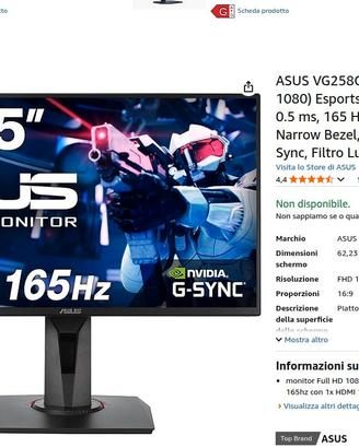 ASUS VG258QR Gaming Monitor 25" (24.5)
