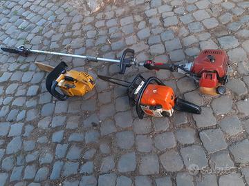 potatore e motosega