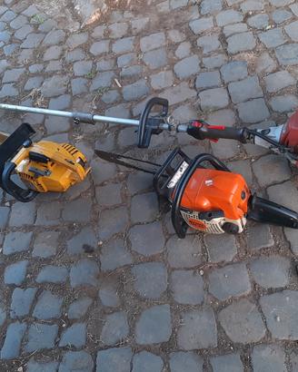 potatore e motosega