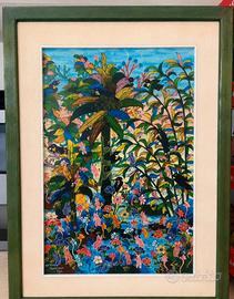 Dipinto vintage balinese firmato