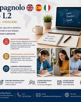 Inglese, spagnolo, italiano L2