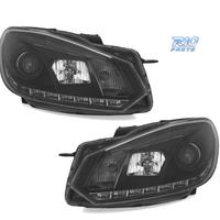FARI VOLKSWAGEN VW GOLF 6 08-12 DRL FONDO NERO