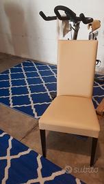 sedia sedie legno ecopelle