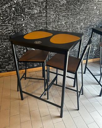 3 TAVOLI + 8 Sgabelli alti IKEA Nero e legno