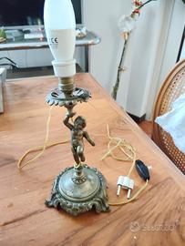 Lampada vintage in ottone stile barocco