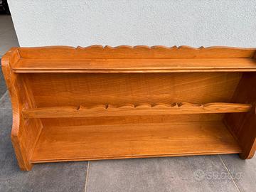 Antica Credenza Porta Piatti in Legno Vintage