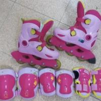 Pattini in linea compreso di accessori usati pochi