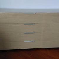 Set letto contenitore cassettiera comodini