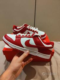 Nike dunk low rosso e bianco 39