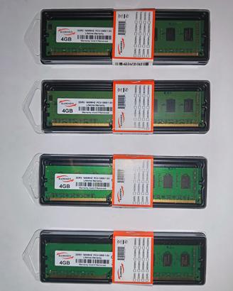 Ram DDR3 4x4GB 1600MHz (NUOVA) 