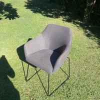 Sedie per interno o esterno grigie in stoffa