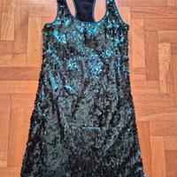 Abito mini interamente rivestito di paillettes