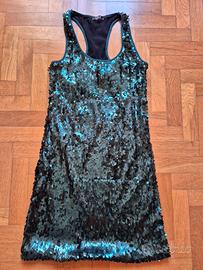 Abito mini interamente rivestito di paillettes