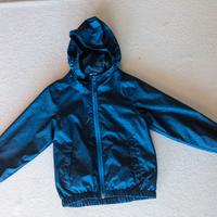Giacca impermeabile leggera blu 2-3 anni