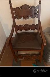 Sedia seduta pelle e borchie