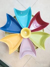 Alzatina e ciotole in ceramica