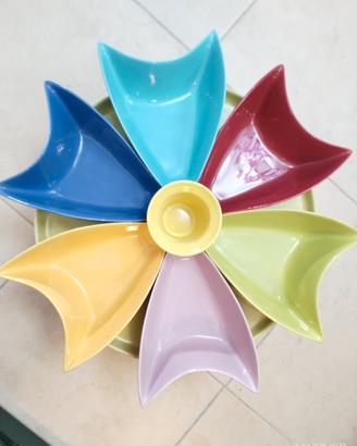 Alzatina e ciotole in ceramica