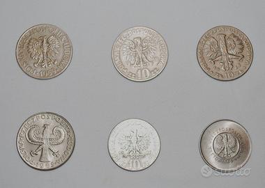 LOTTO MONETE COMMEMORATIVE POLONIA