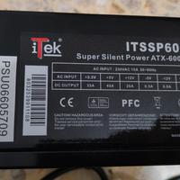 Alimentatore itek super silent Power atx-600W
