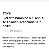 Bici ragazzo da 20"