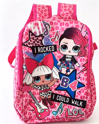 zaino lol surprise rosa leopardato rock edition