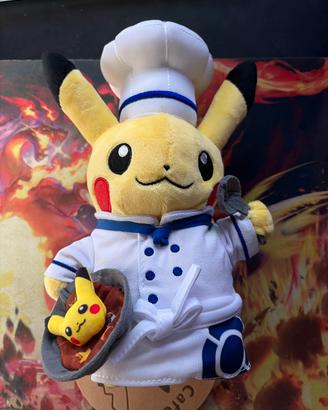 Pikachu plush chef pokemon cafe