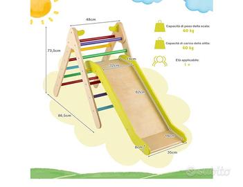 Scivolo in legno per bambini