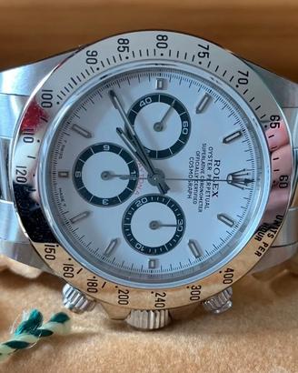 Rolex Daytona acciaio zenith bianco seriale w full