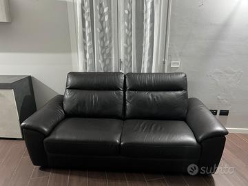 Divano in pelle - marrone scuro