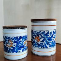 Coppia vasi cucina vintage
