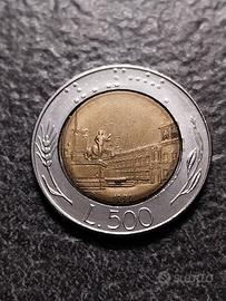 500 Lire 1990 Quirinale -Testa grande Italia