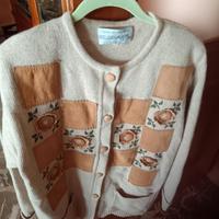 Cardigan lana e angora