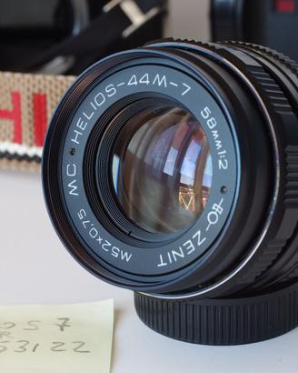 HELIOS 44M-7 MC 58mm f2 obiettivo ZENIT M42 swirly