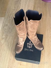 Stivali Gaia Shoes Italia 37 camoscio tabacco