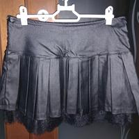 gonna corta nera similpelle