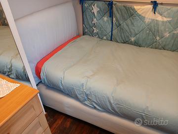letto Nathalie  Flou  singolo cm 90 