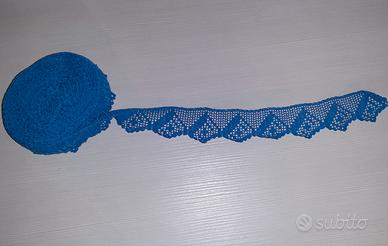 Bordura bordo uncinetto ricamo a mano cotone