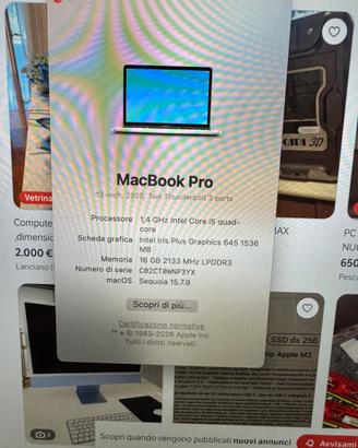 MacBook PRO  13” i5 16/256 2020
